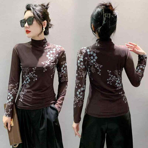 秋冬 コーデ レディース ファッション オシャレ 服 カワイイ シンプル 大人カワイイ 大きいサイズ レトロ ベルベット メッシュ シャツ シック トップス 長袖 T 秋冬 コーデ レディース ファッション オシャレ 服 カワイイ シンプル 大人カワイイ 大きいサイズ レトロ ベルベット メッシュ シャツ シック トップス 長袖 T