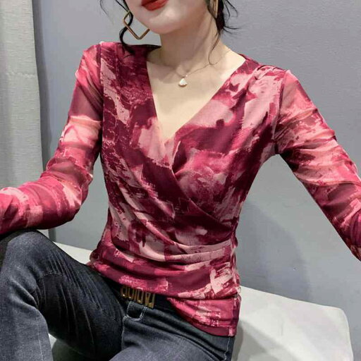 秋冬 コーデ レディース ファッション オシャレ 服 カワイイ シンプル 大人カワイイ 大きいサイズ クロス Vネック メッシュ 長袖 T シャツ 花柄 トップス リムフィット 秋冬 コーデ レディース ファッション オシャレ 服 カワイイ シンプル 大人カワイイ 大きいサイズ クロス Vネック メッシュ 長袖 T シャツ 花柄 トップス リムフィット