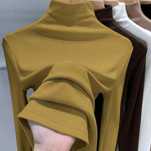 秋冬 コーデ レディース ファッション オシャレ 服 カワイイ シンプル 大人カワイイ 大きいサイズ 韓国スタイル 無地 ハーフ タートル カラー ベルベット 長袖 レイヤリング シャツ ウェア 秋冬 コーデ レディース ファッション オシャレ 服 カワイイ シンプル 大人カワイイ 大きいサイズ 韓国スタイル 無地 ハーフ タートル カラー ベルベット 長袖 レイヤリング シャツ ウェア