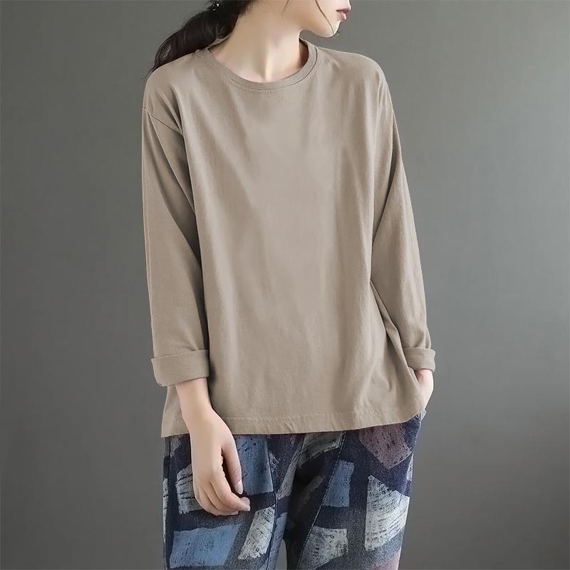 秋冬 コーデ レディース ファッション オシャレ 服 カワイイ シンプル 大人カワイイ 大きいサイズ 長袖 T シャツ 韓国スタイル カジュアル アウター トップス レイヤリング