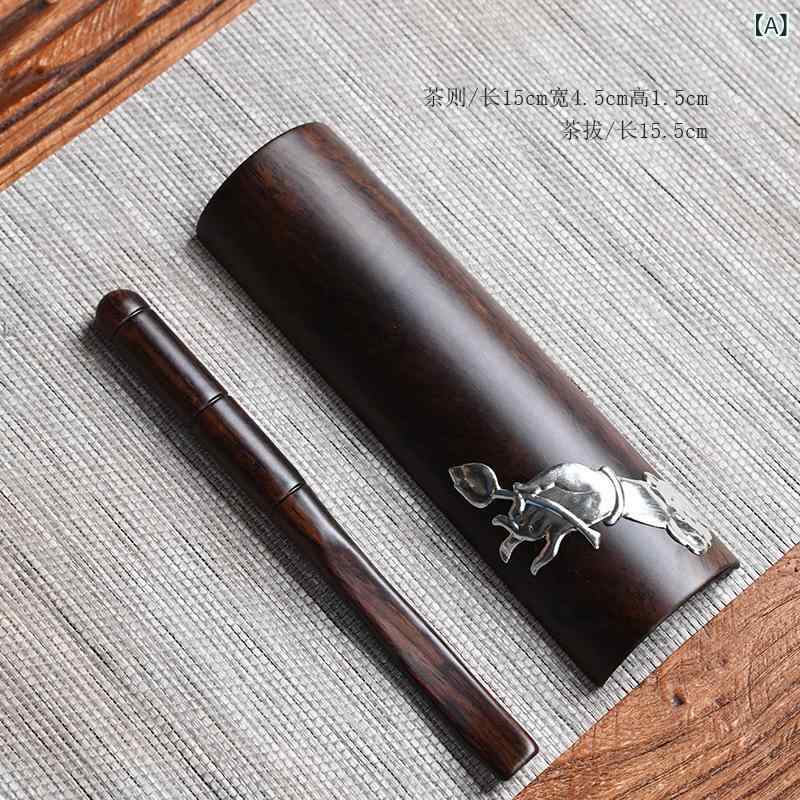 リコットのオシャレ カトラリー アジアン雑貨 黒檀 無垢材 茶道六君子セット 茶さじ 茶則 茶道｜アングル2