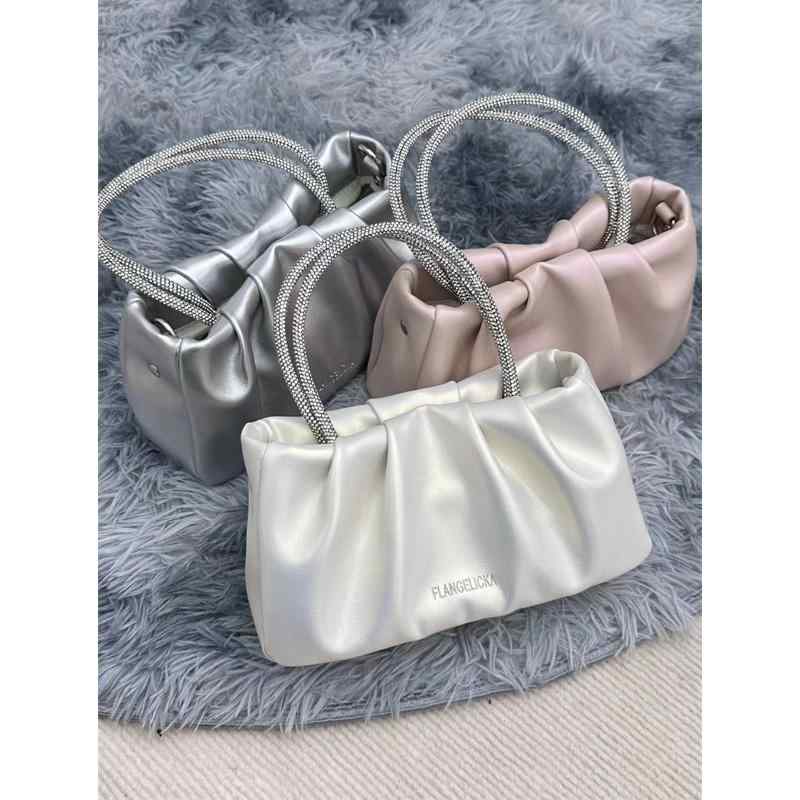 レディース 鞄 カバン バック ファッション オシャレ アイテム 小物 プリーツ クラウドバッグ 夏 ハン..