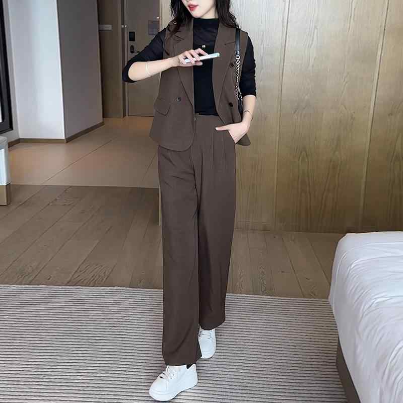 秋冬 コーデ レディース ファッション オシャレ 服 カワイイ シンプル 大人カワイイ 大きいサイズ スーツ ハイエンド ワイド パンツ セット