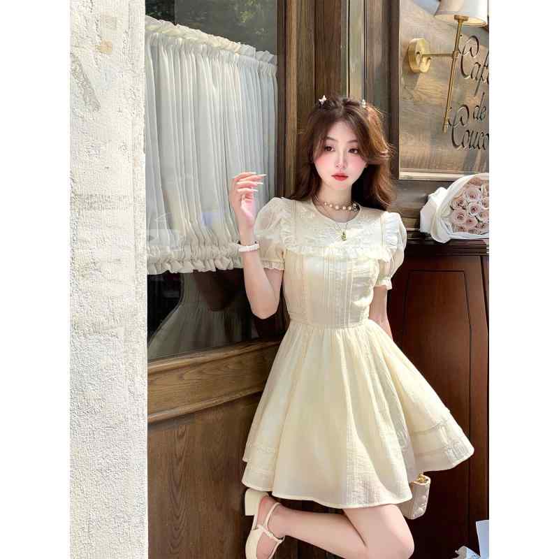 秋冬 コーデ レディース ファッション オシャレ 服 カワイイ シンプル 大人カワイイ 大きいサイズ アンティーク スカート フレンチ ゴールド テンセル ドレス スマン