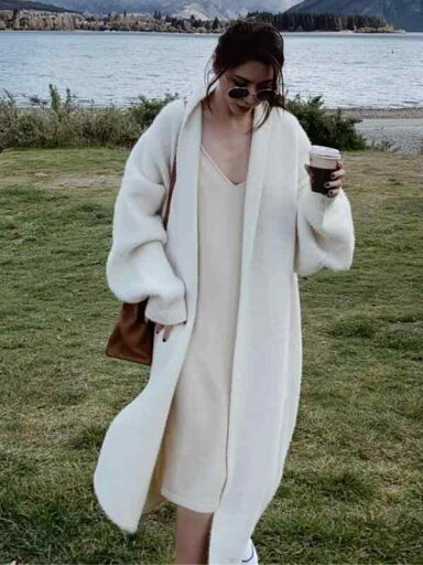 秋冬 コーデ レディース ファッション オシャレ 服 カワイイ シンプル 大人カワイイ 大きいサイズ ホワイト ベルベット カーディガン セーター コート ミドル丈 ニット バスローブ オーバー 秋冬 コーデ レディース ファッション オシャレ 服 カワイイ シンプル 大人カワイイ 大きいサイズ ホワイト ベルベット カーディガン セーター コート ミドル丈 ニット バスローブ オーバー
