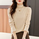 秋冬 コーデ レディース ファッション オシャレ 服 カワイイ シンプル 大人カワイイ 大きいサイズ ハイエンド レース 長袖 インナー スリムフィット ハーフ タートル カラー シャツ アウター トップス