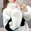 秋冬 コーデ レディース ファッション オシャレ 服 カワイイ シンプル 大人カワイイ 大きいサイズ ラムウール コート ウサギ ファー コート ファー スウェット シャツ