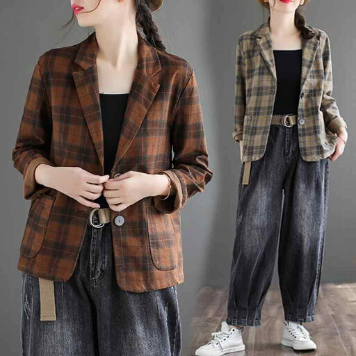 秋冬 コーデ レディース ファッション オシャレ 服 カワイイ シンプル 大人カワイイ 大きいサイズ コットン リネン チェック柄 ブ エコ レザー 長袖 ボタン ゆったり ダブル ポケット リネン 秋冬 コーデ レディース ファッション オシャレ 服 カワイイ シンプル 大人カワイイ 大きいサイズ コットン リネン チェック柄 ブ エコ レザー 長袖 ボタン ゆったり ダブル ポケット リネン