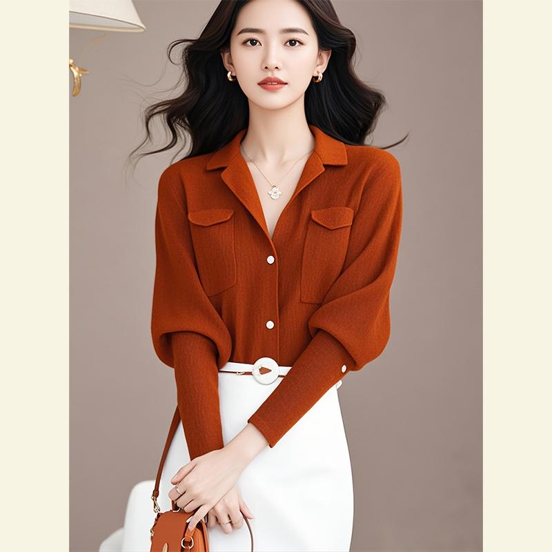 秋冬 コーデ レディース ファッション オシャレ 服 カワイイ シンプル 大人カワイイ 大きいサイズ キャラメル フロスト シャツ スーツ スカート ハイエンド フォーマルシーン フル セット