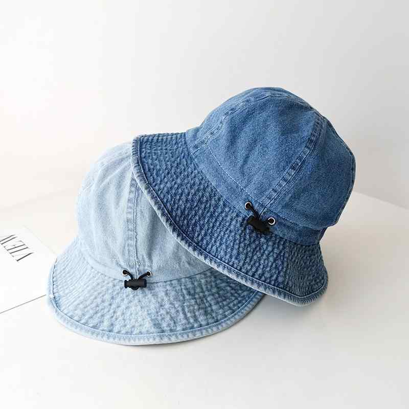 秋冬 コーデ レディース ファッション オシャレ カワイイ シンプル 大人カワイイ シンプル ソリッドカラー デニム フィッシャーマン ハット 帽子 日焼け防止 バイザー バケット ハット