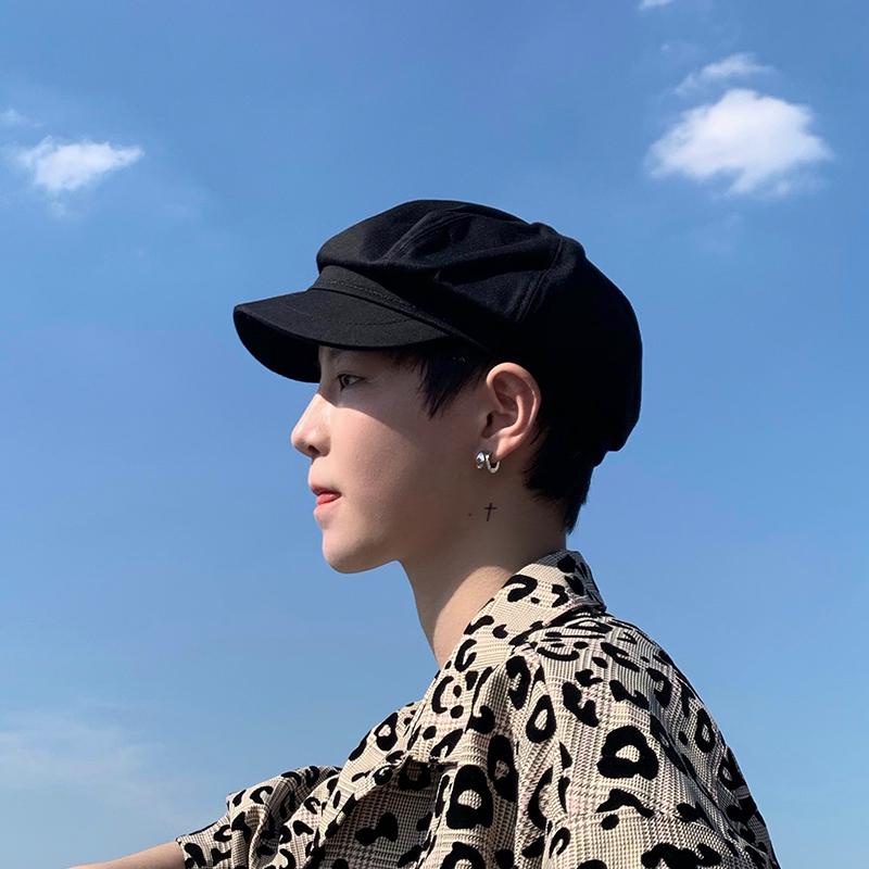 秋冬 コーデ レディース ファッション オシャレ カワイイ シンプル 大人カワイイ レトロ 八角 帽子 メンズ キャスケット 画家帽子 黒 ベレー帽