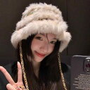 秋冬 コーデ レディース ファッション オシャレ アイテム カワイイ シンプル 大人カワイイ ウサギ ファー ニット帽子 暖かい ウール 韓国スタイル 耳保護 ヘッド バンド