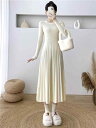 秋冬 コーデ レディース ファッション オシャレ アイテム 服 カワイイ シンプル 大人カワイイ 大きいサイズ 長袖 ニット スカート ドレス コート ミドル丈...