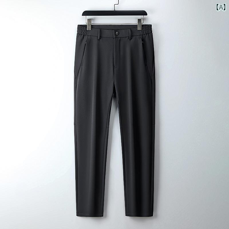 秋冬 コーデ メンズ 服 シンプル ファッション オシャレ 大人 かっこいい 大きいサイズ ストリート 紳士服 ハイエンド カジュアル パンツ シンプル ライト ビジネス 薄手 パンツ ストレート スリム