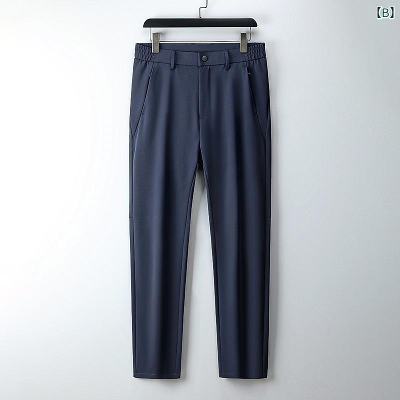 秋冬 コーデ メンズ 服 シンプル ファッション オシャレ 大人 かっこいい 大きいサイズ ストリート 紳士服 ハイエンド カジュアル パンツ シンプル ライト ビジネス 薄手 パンツ ストレート スリム