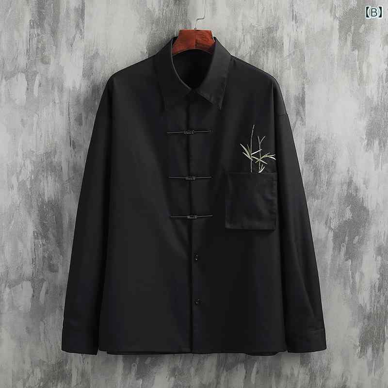 秋冬 コーデ メンズ 服 シンプル ファッション オシャレ 大人 かっこいい 大きいサイズ ストリート 紳士服 レトロ シャツ メタル バックル 長袖 トップス