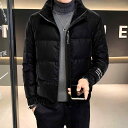 秋冬 コーデ メンズ 服 シンプル ファッション オシャレ 大人 かっこいい 大きいサイズ ストリート 紳士服 ダウン ジャケット スタンドカラー ダック トップス 厚手 暖かい カジュアル ジャケット