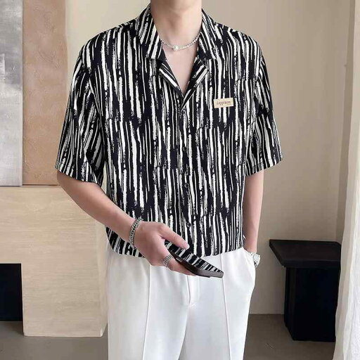 秋冬 コーデ メンズ 服 シンプル ファッション オシャレ 大人 かっこいい 大きいサイズ ストリート 紳士服 半袖 花柄 シャツ 韓国スタイル ゆったり ストライプ 薄手 秋冬 コーデ メンズ 服 シンプル ファッション オシャレ 大人 かっこいい 大きいサイズ ストリート 紳士服 半袖 花柄 シャツ 韓国スタイル ゆったり ストライプ 薄手