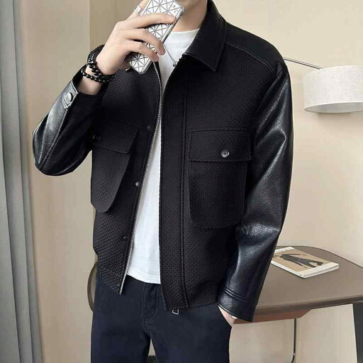 秋冬 コーデ メンズ 服 シンプル ファッション オシャレ 大人 かっこいい 大きいサイズ ストリート 紳士服 PU エコ レザー ジャケット ポケット トップス カジュアル ジャケット 秋冬 コーデ メンズ 服 シンプル ファッション オシャレ 大人 かっこいい 大きいサイズ ストリート 紳士服 PU エコ レザー ジャケット ポケット トップス カジュアル ジャケット