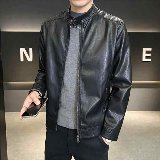 秋冬 コーデ メンズ 服 シンプル ファッション オシャレ 大人 かっこいい 大きいサイズ ストリート 紳士服 スタンドカラー エコ レザー ジャケット ハイエンド スリム バイク トップス 秋冬 コーデ メンズ 服 シンプル ファッション オシャレ 大人 かっこいい 大きいサイズ ストリート 紳士服 スタンドカラー エコ レザー ジャケット ハイエンド スリム バイク トップス