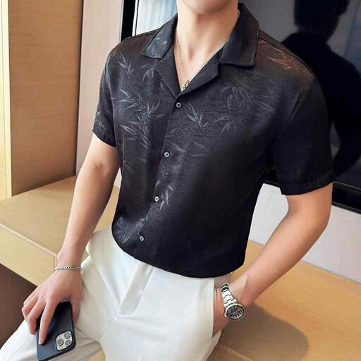 秋冬 コーデ メンズ 服 シンプル ファッション オシャレ 大人 かっこいい 大きいサイズ ストリート 紳士服 半袖 シャツ 薄手 韓国スタイル スリム キューバ カラー プリント カジュアル 秋冬 コーデ メンズ 服 シンプル ファッション オシャレ 大人 かっこいい 大きいサイズ ストリート 紳士服 半袖 シャツ 薄手 韓国スタイル スリム キューバ カラー プリント カジュアル