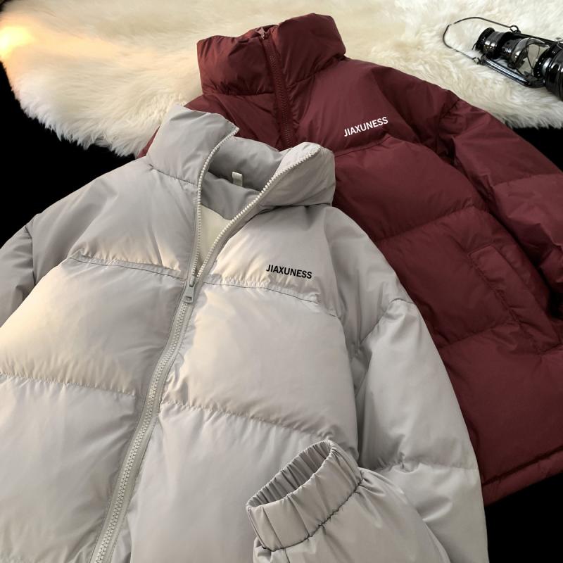 秋冬 コーデ メンズ 服 シンプル ファッション オシャレ 大人 かっこいい 大きいサイズ ストリート 紳士服 ジェンダーレス ダウン ジャケット ホワイトダックダウン カップル兼 スタンドカラー