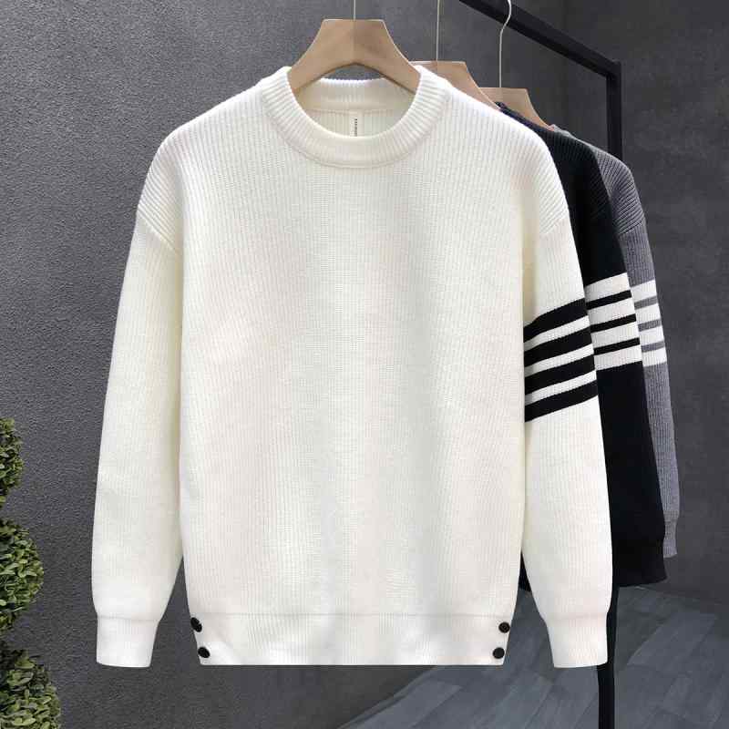 秋冬 コーデ メンズ 用 服 シンプル ファッション オシャレ 大人 かっこいい 大きいサイズ ストリート 紳士服 ハイエンド ラウンドネック セーター カジュアル 暖かい インナー