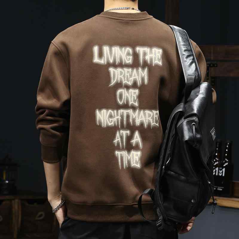 秋冬 コーデ メンズ 服 シンプル ファッション オシャレ 大人 かっこいい 大きいサイズ ストリート 紳士服 ヘビー レトロ スウェットシャツ パーカー ゆったり カジュアル 長袖