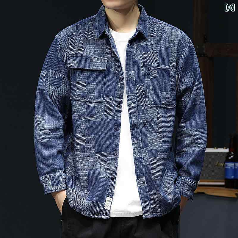 メンズ　ファッション　オシャレ　カジュアル　男性 SOARIN 英国風 レトロ ストライプ 長袖 シャツ 防 シワノー アイロン 薄手 ビジネス スーツ