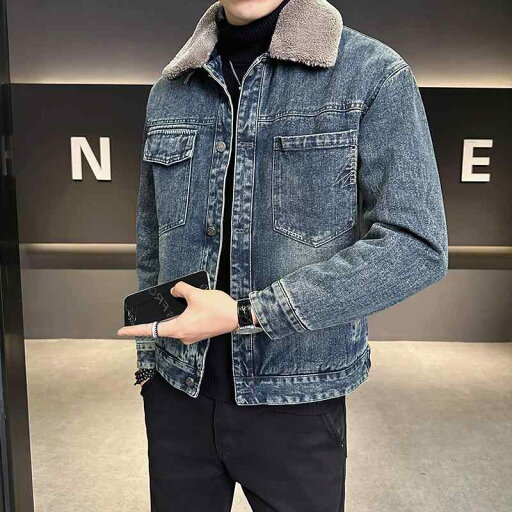 秋冬 コーデ メンズ 服 シンプル ファッション オシャレ 大人 かっこいい 大きいサイズ ストリート 紳士服 デニムジャケット ベルベット ファー 襟 アメリカン レトロ ジャケット トップス 秋冬 コーデ メンズ 服 シンプル ファッション オシャレ 大人 かっこいい 大きいサイズ ストリート 紳士服 デニムジャケット ベルベット ファー 襟 アメリカン レトロ ジャケット トップス