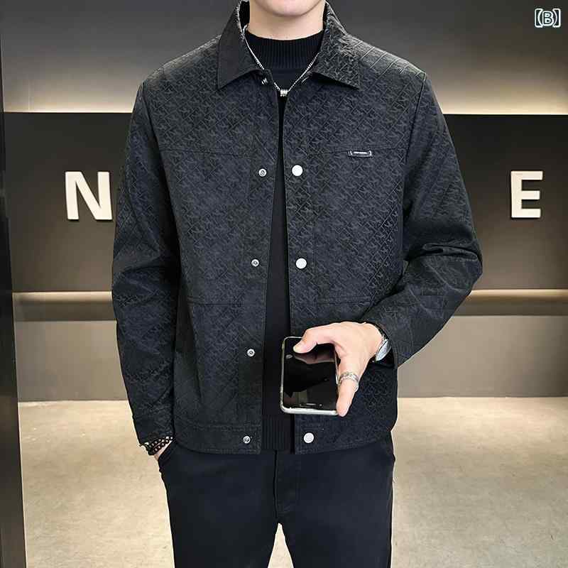 秋冬 コーデ メンズ 服 シンプル ファッション オシャレ 大人 かっこいい 大きいサイズ ストリート 紳士服 エコ レザー ジャケット アメリカン