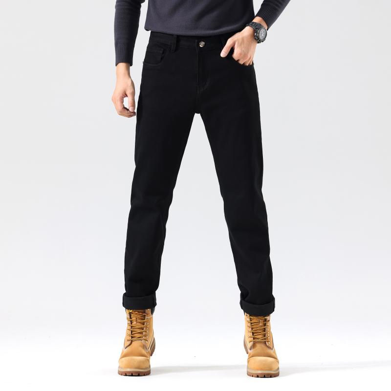秋冬 コーデ メンズ 服 シンプル ファッション オシャレ 大人 かっこいい 大きいサイズ ストリート 紳士服 レトロ 黒 ジーンズ ストレッチ スリム ストレート プリント ズボン