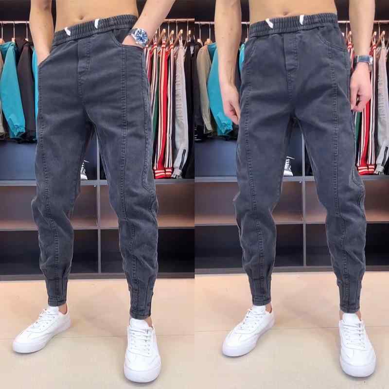 秋冬 コーデ メンズ 服 シンプル ファッション オシャレ 大人 かっこいい 大きいサイズ ストリート 紳士服 カジュアル ジーンズ スリムフィット 韓国スタイル パンツ スピリチュアル ベルベット ズボン(4)