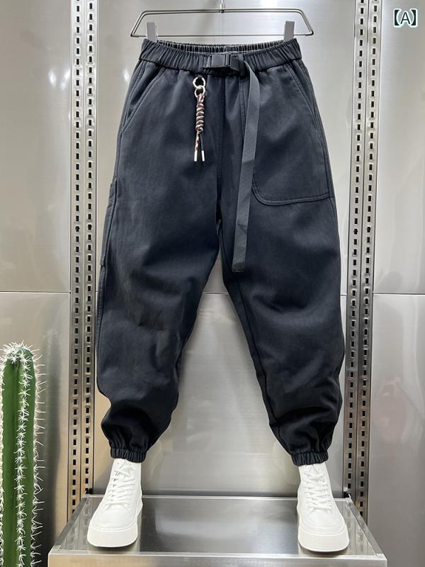 秋冬 コーデ メンズ 服 シンプル ファッション オシャレ 大人 かっこいい 大きいサイズ ストリート 紳士服 ストリート 九分丈 パンツ ゆったり 快適 カジュアル