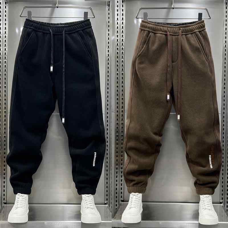 秋冬 コーデ メンズ 服 シンプル ファッション オシャレ 大人 かっこいい 大きいサイズ ストリート 紳士服 コーデュロイ カジュアル パンツ ベルベットコーデュロイ スポーツ