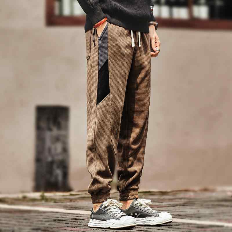 秋冬 コーデ メンズ 服 シンプル ファッション オシャレ 大人 かっこいい 大きいサイズ ストリート 紳士服 ハイエンド シェニール カジュアル パンツ ズボン