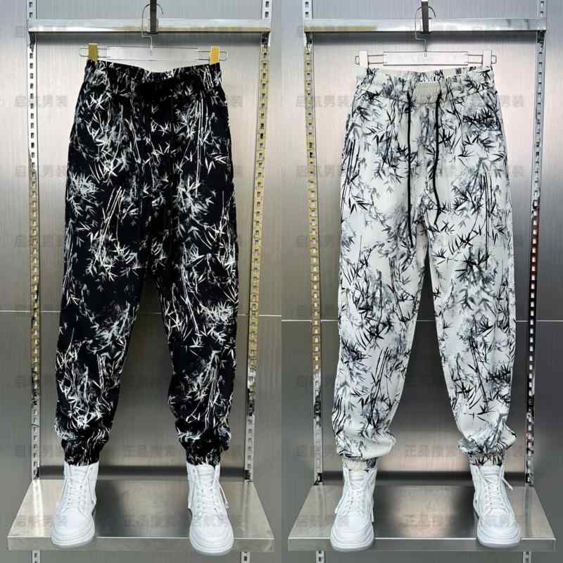 秋冬 コーデ メンズ 服 シンプル ファッション オシャレ 大人 かっこいい 大きいサイズ ストリート 紳士服 カジュアル パンツ レッグ プリント コットン リネン 九分丈