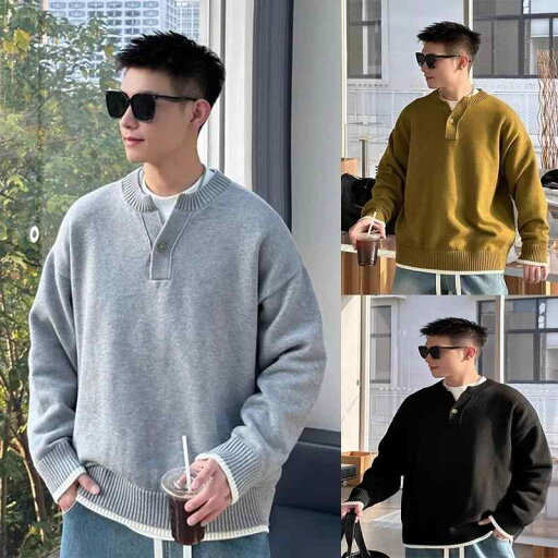秋冬 コーデ メンズ 服 シンプル ファッション オシャレ 大人 かっこいい 大きいサイズ ストリート 紳士服 カジュアル ソリッドカラー Vネック レトロ ニット レイヤリング シャツ 厚手 セーター 秋冬 コーデ メンズ 服 シンプル ファッション オシャレ 大人 かっこいい 大きいサイズ ストリート 紳士服 カジュアル ソリッドカラー Vネック レトロ ニット レイヤリング シャツ 厚手 セーター