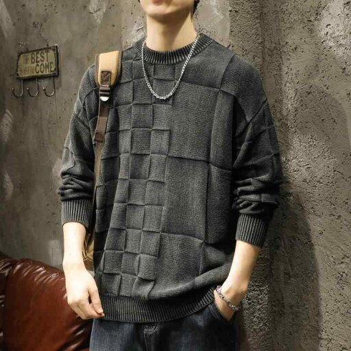 秋冬 コーデ メンズ 服 シンプル ファッション オシャレ 大人 かっこいい 大きいサイズ ストリート 紳士服 ラウンドネック レイヤリング シャツ インナーウール 黒 ウォッシュ セーター 秋冬 コーデ メンズ 服 シンプル ファッション オシャレ 大人 かっこいい 大きいサイズ ストリート 紳士服 ラウンドネック レイヤリング シャツ インナーウール 黒 ウォッシュ セーター