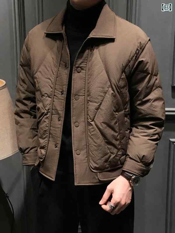 秋冬 コーデ メンズ 服 シンプル ファッション オシャレ 大人 かっこいい 大きいサイズ ストリート 紳士服 ダウン ジャケット アウター ハイエンド ダック 暖かい ビジネス
