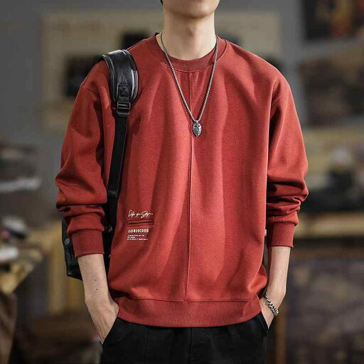 秋冬 コーデ メンズ 服 シンプル ファッション オシャレ 大人 かっこいい 大きいサイズ ストリート 紳士服 ハイエンド レッド カジュアル セーター アメリカン ラウンドネック 秋冬 コーデ メンズ 服 シンプル ファッション オシャレ 大人 かっこいい 大きいサイズ ストリート 紳士服 ハイエンド レッド カジュアル セーター アメリカン ラウンドネック