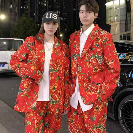 秋冬 コーデ メンズ 服 シンプル ファッション オシャレ 大人 かっこいい 大きいサイズ ストリート 紳士服 ストレート パンツ カジュアル スーツ 花柄 プリント 秋冬 コーデ メンズ 服 シンプル ファッション オシャレ 大人 かっこいい 大きいサイズ ストリート 紳士服 ストレート パンツ カジュアル スーツ 花柄 プリント