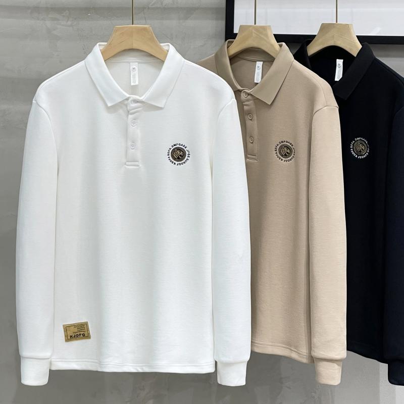 秋冬 コーデ メンズ 服 シンプル ファッション オシャレ 大人 かっこいい 大きいサイズ ストリート 紳士服 タイガーヘッド 長袖 ポロシャツ カジュアル T シャツ スウェットシャツ ベース