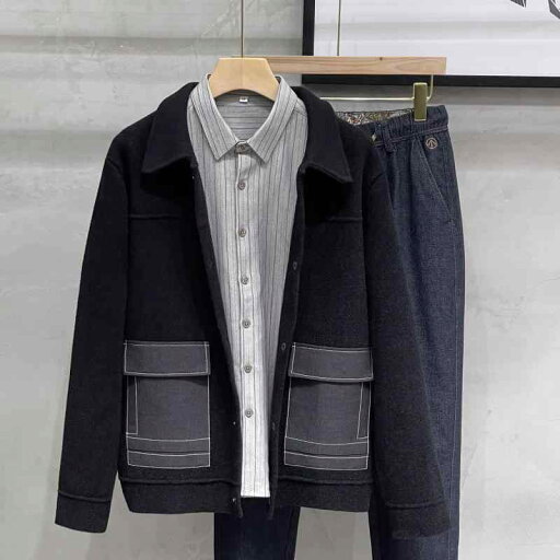 秋冬 コーデ メンズ 服 シンプル ファッション オシャレ 大人 かっこいい 大きいサイズ ストリート 紳士服 ウール ジャケット アウター コート カジュアル セーター カーディガン 暖かい 秋冬 コーデ メンズ 服 シンプル ファッション オシャレ 大人 かっこいい 大きいサイズ ストリート 紳士服 ウール ジャケット アウター コート カジュアル セーター カーディガン 暖かい