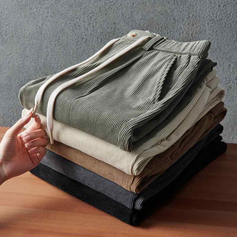 秋冬 コーデ メンズ 服 シンプル ファッション オシャレ 大人 かっこいい 大きいサイズ ストリート 紳士服 ハイエンド コーデュロイパンツ スリムフィット コーデュロイ カジュアル パンツ