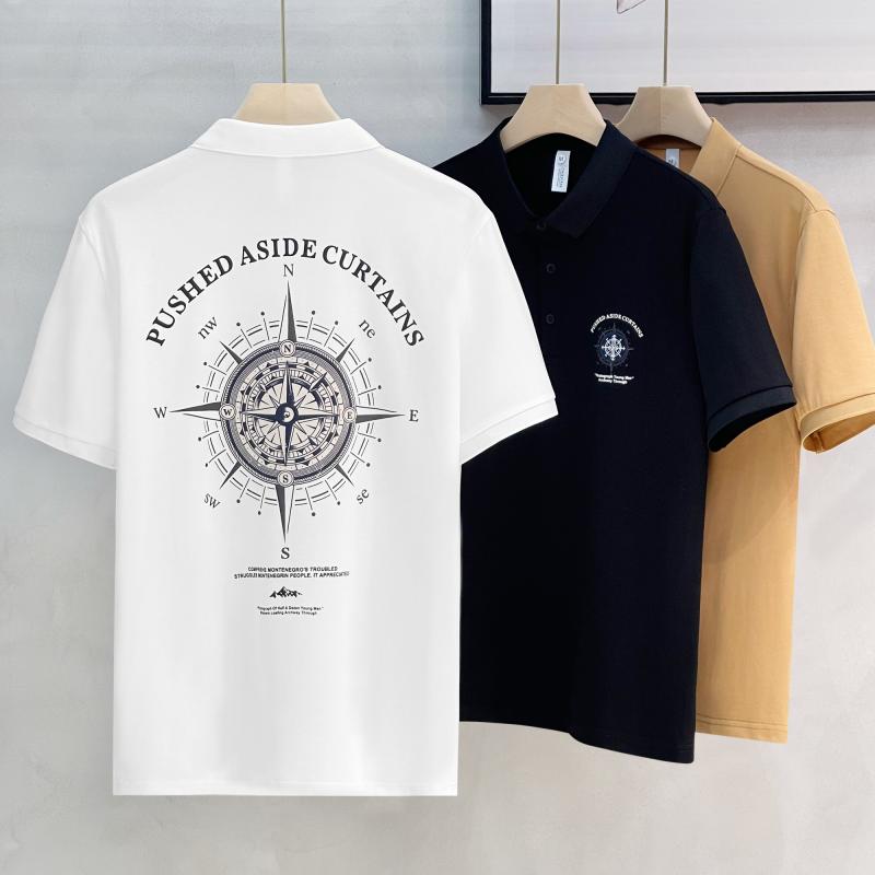 秋冬 コーデ メンズ 服 シンプル ファッション オシャレ 大人 かっこいい 大きいサイズ ストリート 紳士服 ネット 半袖 ポロシャツ T シャツ プリント