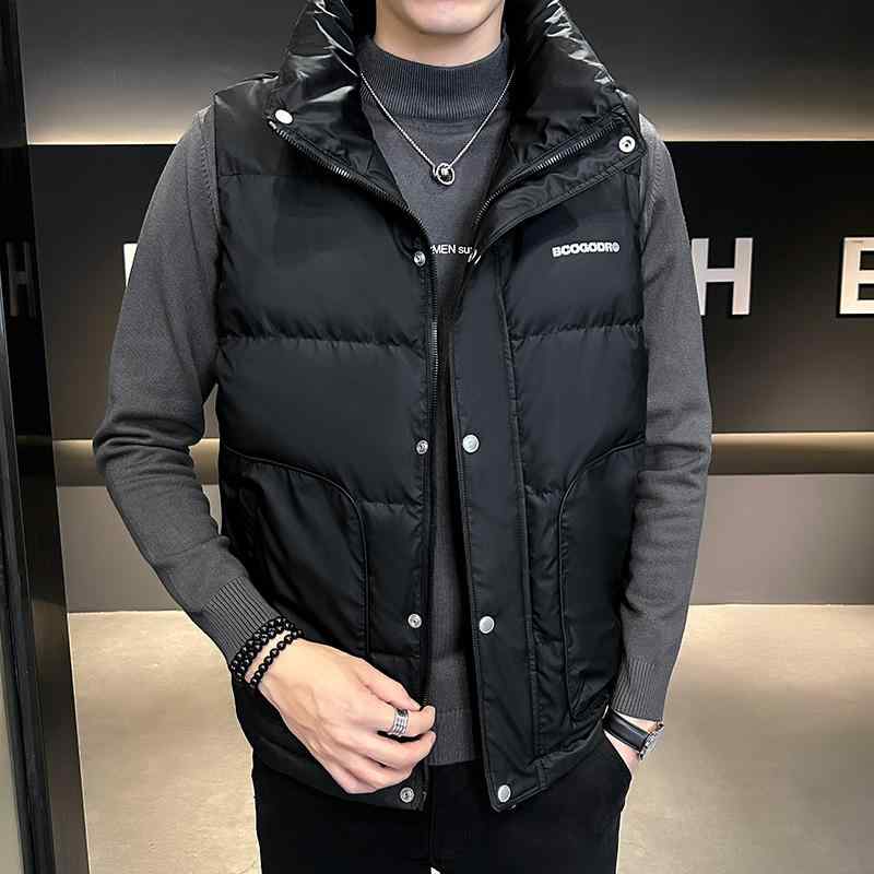 秋冬 コーデ メンズ 服 シンプル ファッション オシャレ 大人 かっこいい 大きいサイズ ストリート 紳士服 ダウン ベスト ベウター ウェア 暖かい 薄手 綿