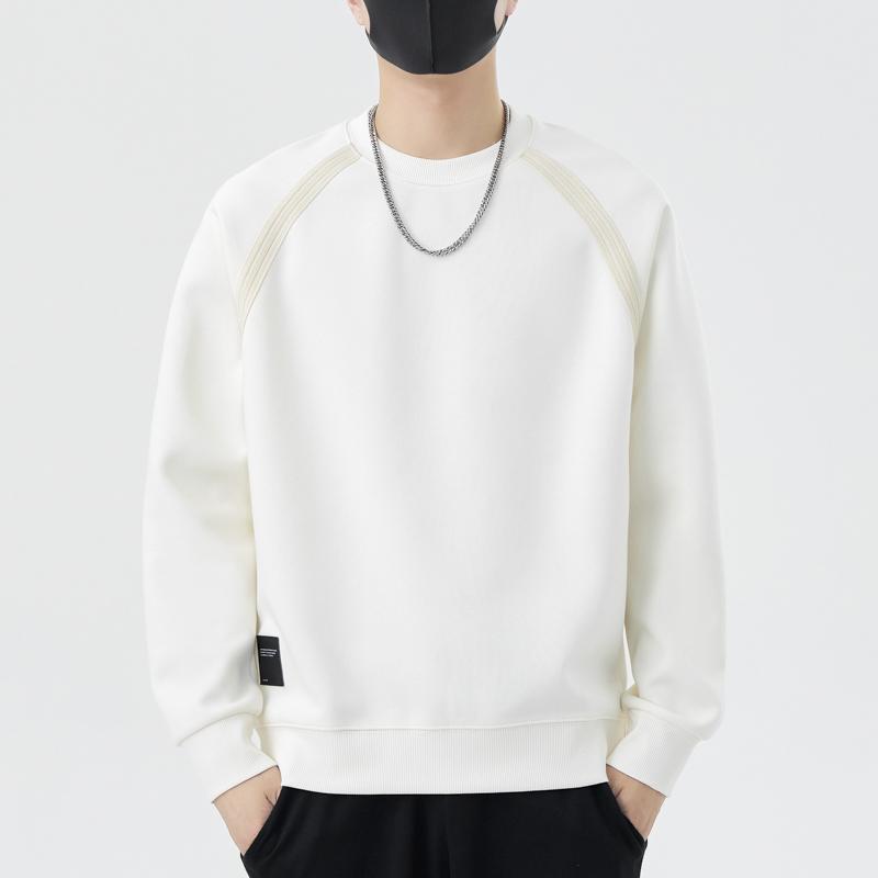 秋冬 コーデ メンズ 服 シンプル ファッション オシャレ 大人 かっこいい 大きいサイズ ストリート 紳士服 ヘビースウェット シャツ ラウンドネック プルオーバー トップス レイヤリング