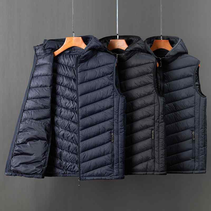 秋冬 コーデ メンズ 服 シンプル ファッション オシャレ 大人 かっこいい 大きいサイズ ストリート 紳士服 ベスト ゆったり フード付き..