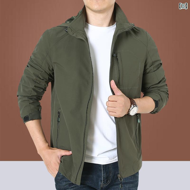 秋冬 コーデ メンズ 服 シンプル ファッション オシャレ 大人 かっこいい 大きいサイズ ストリート 紳士服 フード ジャケット アウター カジュアル トップス ジャケット アウター